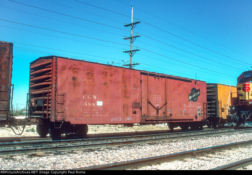 CGW 598, 50-ft plug door box car on the BRC